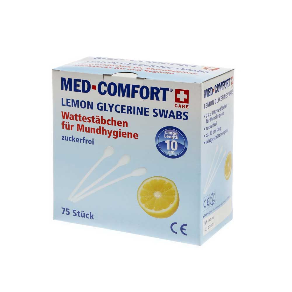 Med Comfort Mundpflege-Stäbchen, Lemon, 25x 3 St, 100mm