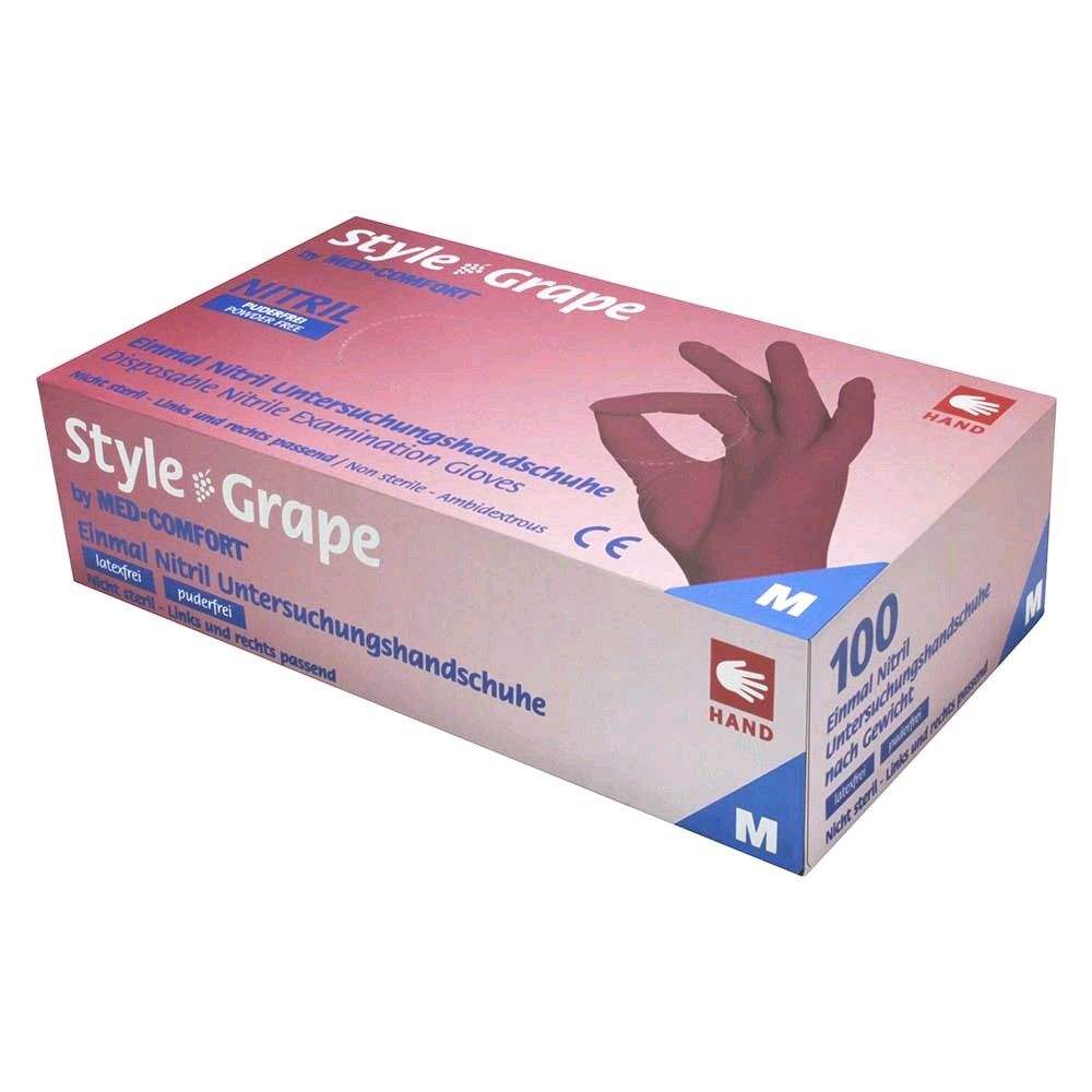 Nitril Einmal-Handschuhe Style Grape von Ampri, puderfrei, S