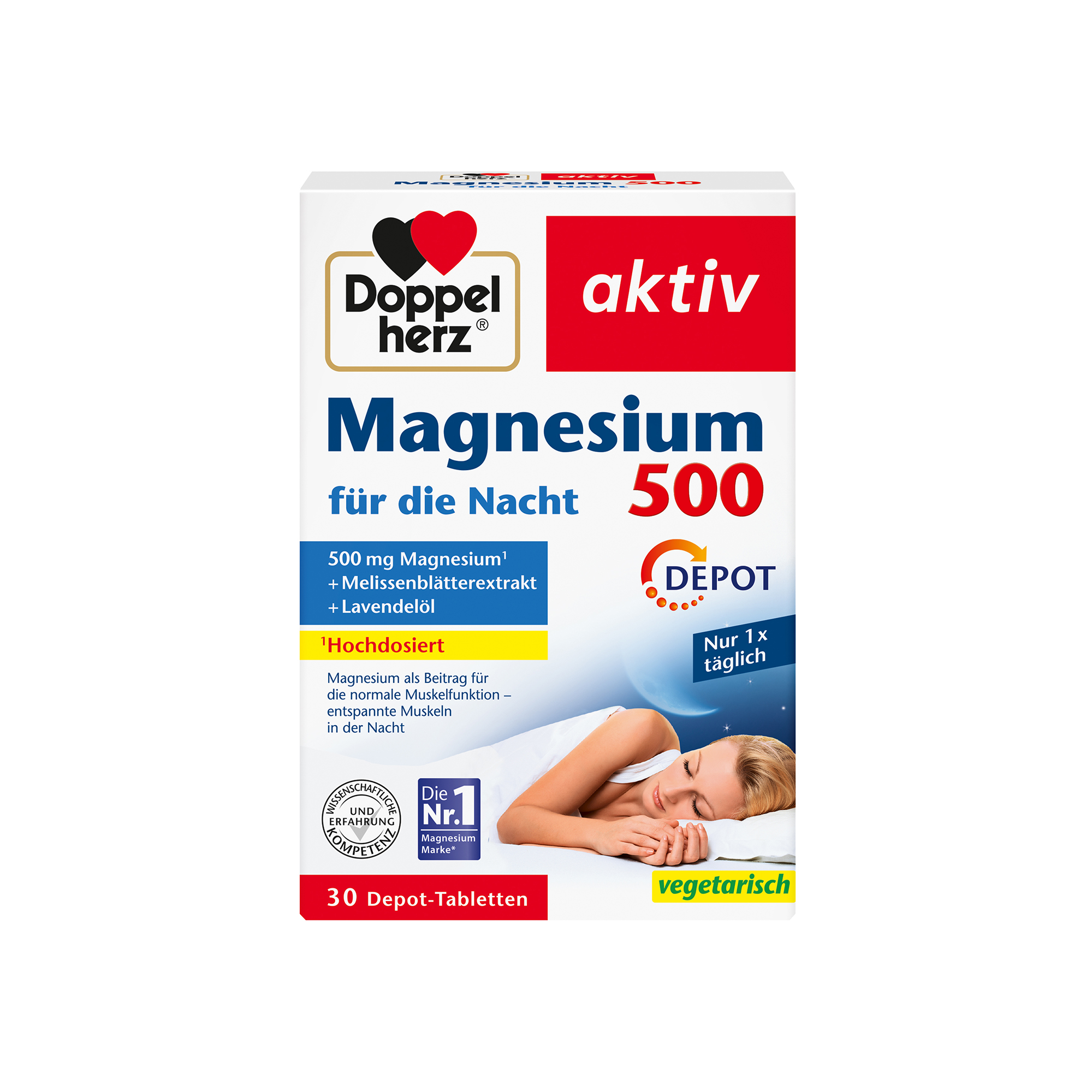Doppelherz aktiv Magnesium 500 für die Nacht, 30 Tabletten
