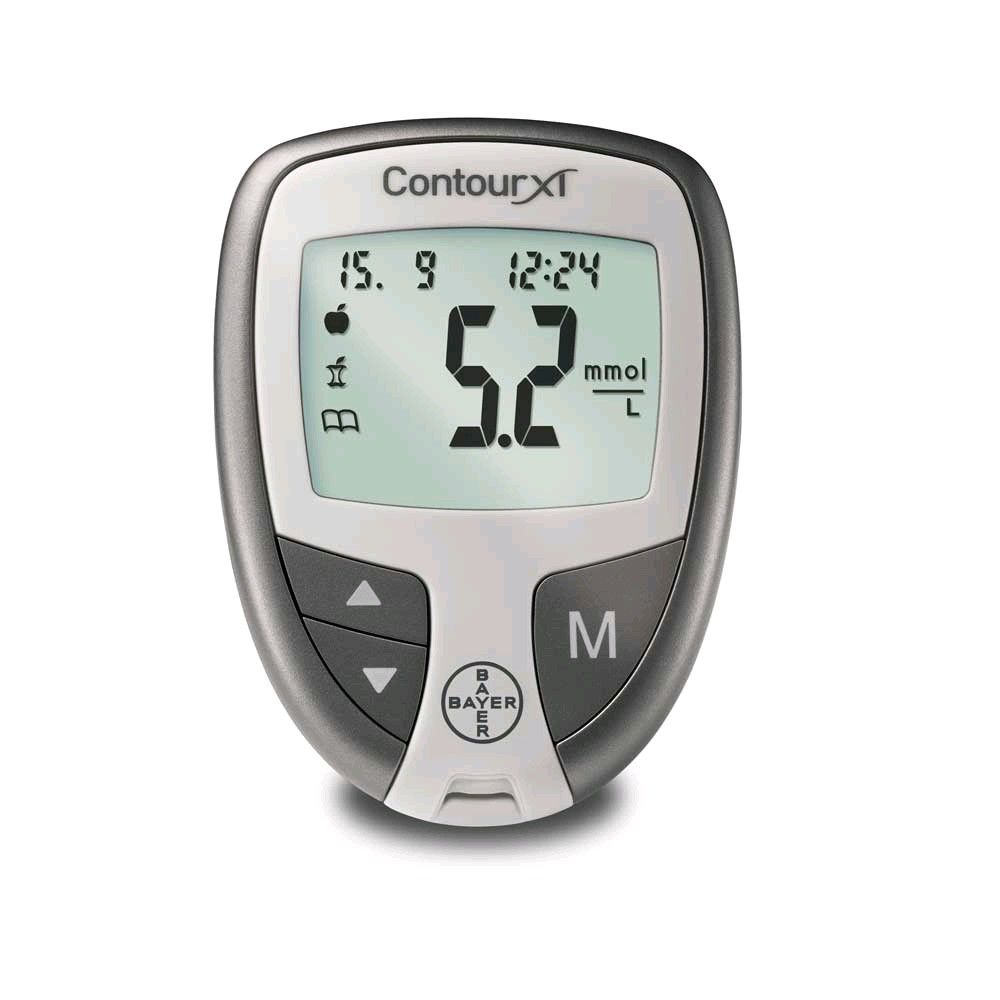 Bayer Blutzuckermessgerät CONTOUR® XT, großes Display, mmol/l, 1 Set