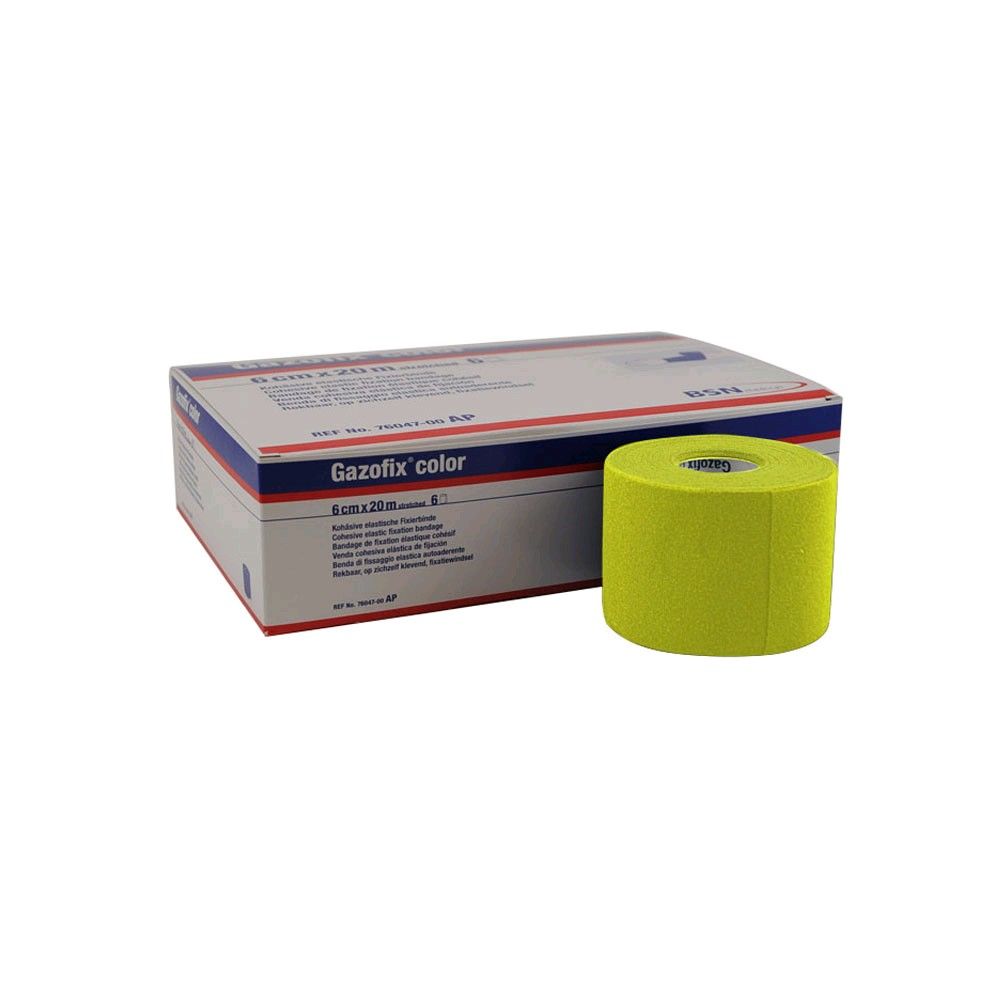 Gazofix color Fixierbinde von BSN, kohäsiv, elastisch 20mx6cm, 1 Rolle