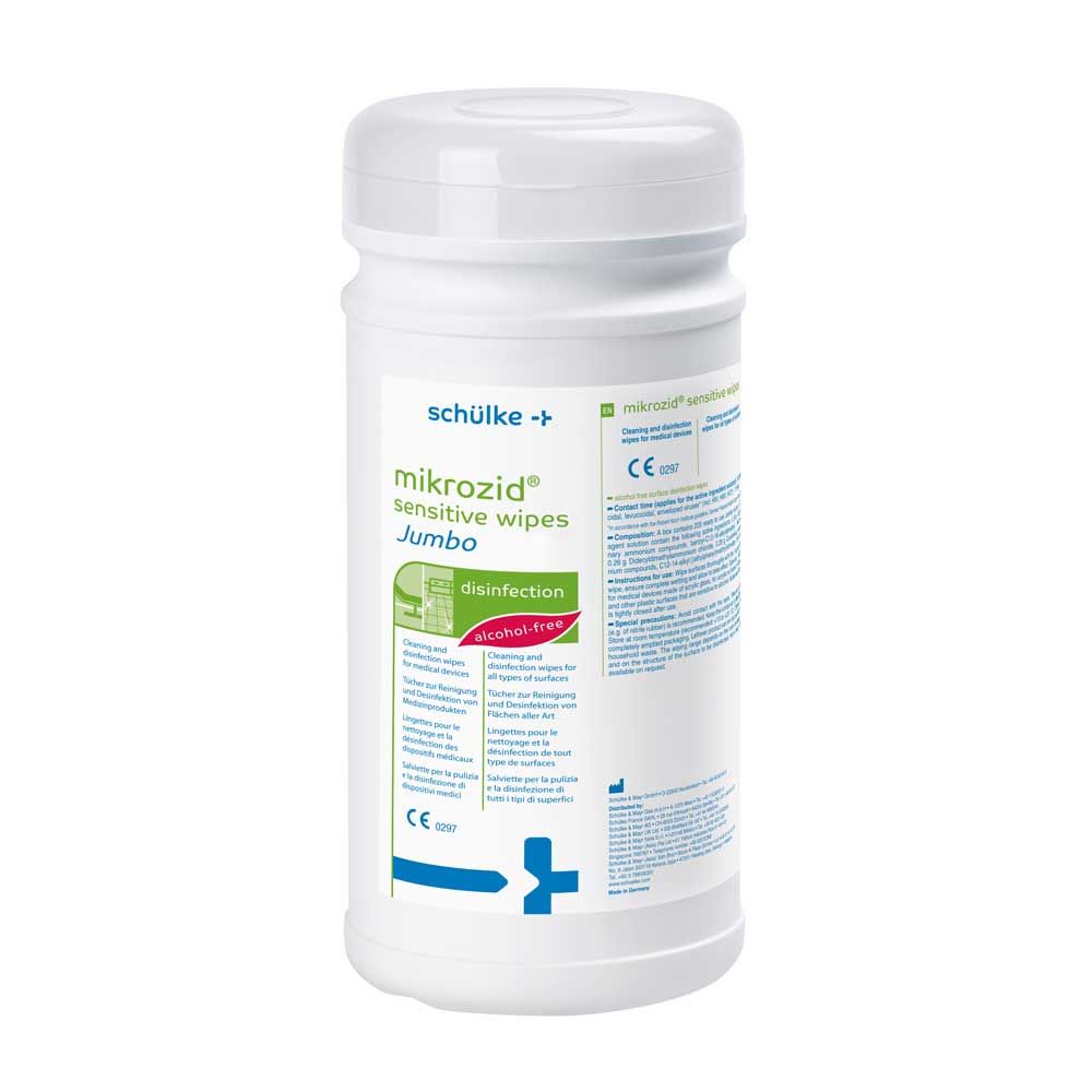 Schülke Mikrozid® Sensitive Jumbo Desinfektionstücher, 200 wipes/Dose