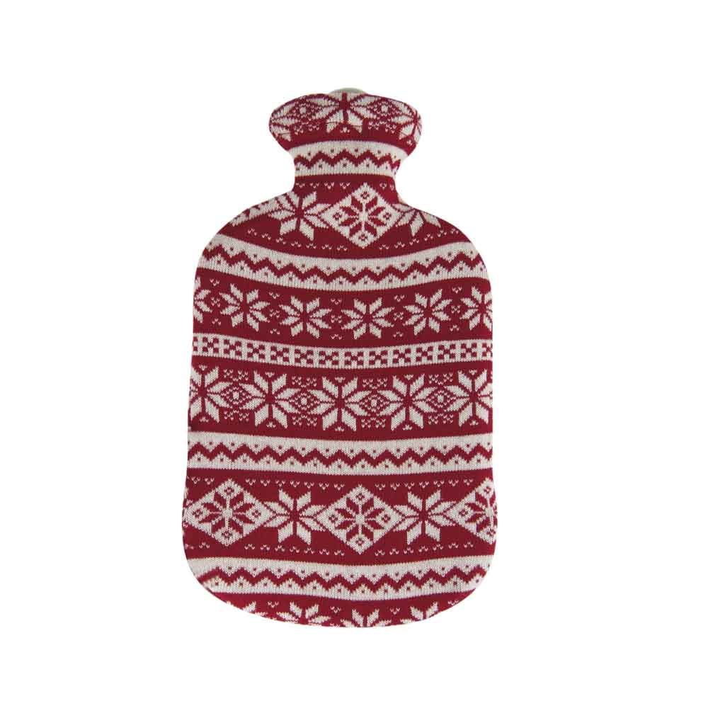 Sänger Wärmflasche 2L, Strickbezug Winterdesign, Farben