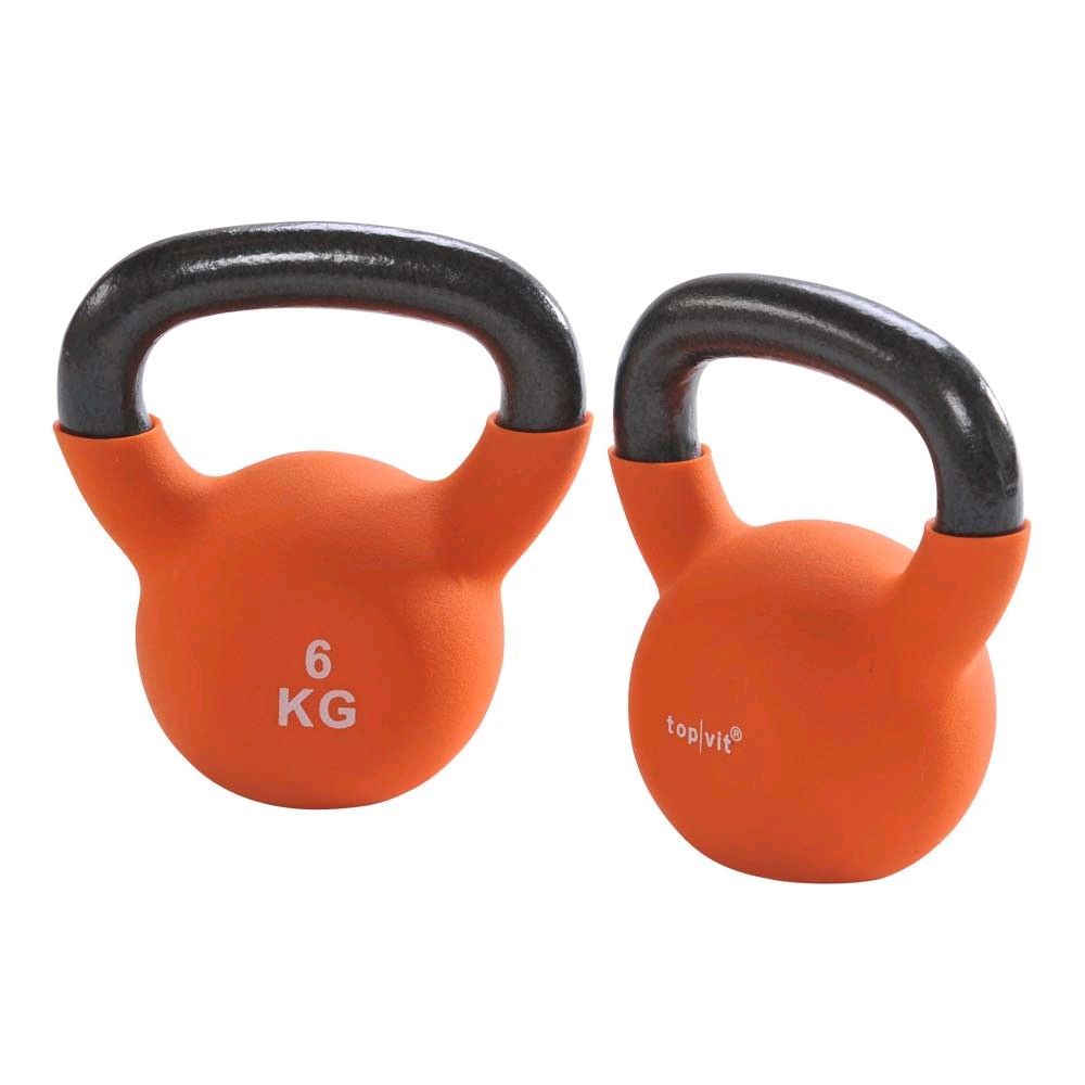 Pader Kugelhantel top|vit® kettle.bells, Neopren, 6 kg, orange, 1 St.