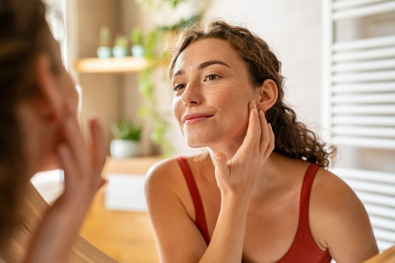 Eine Frau nutzt esemtan® skin care