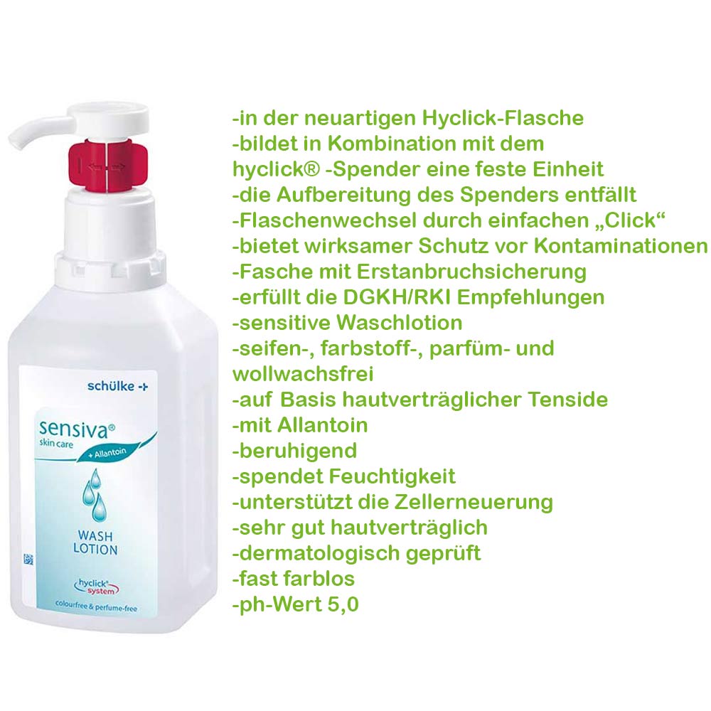 Schülke sensiva® Waschlotion hyclick, seifenfrei, 1L