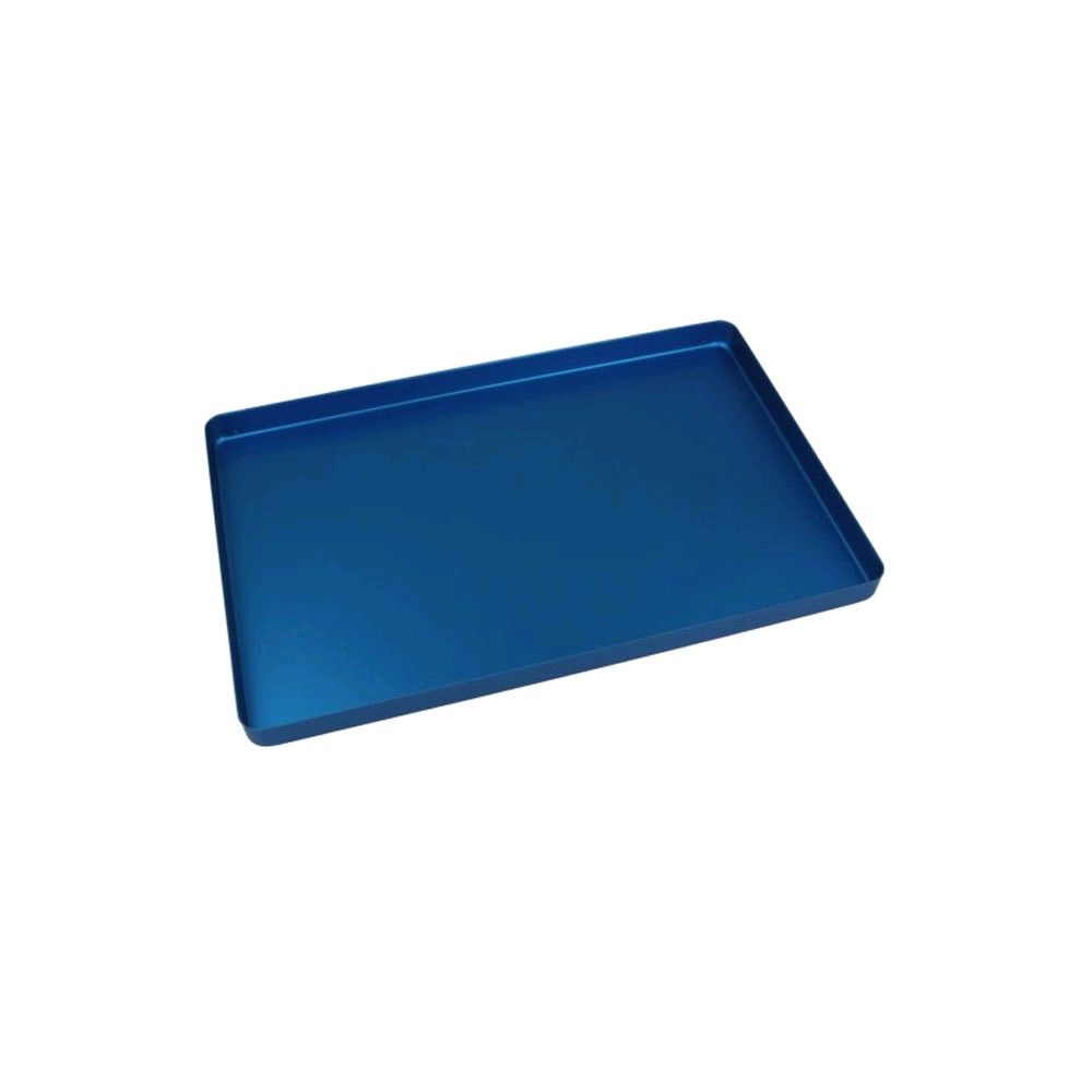 Euronda Normtray Boden aus Aluminium, ungelocht, blau