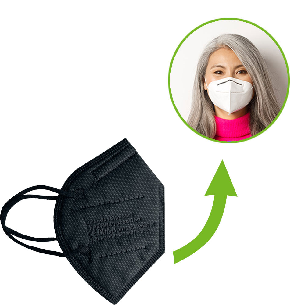 Monoart FFP2 Atemschutzmasken von Euronda, 10 St., schwarz