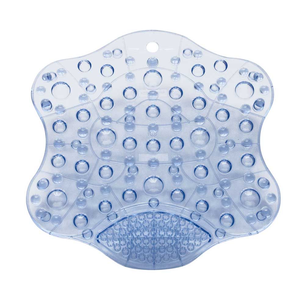 Behrend Massage-Duschmatte, Noppen und Borsten, Weich-PVC, 37x37cm