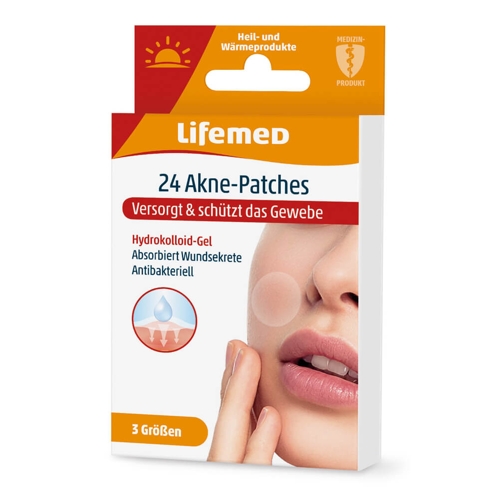 Lifemed® Aknepflaster, Patches, Transparent, 3 Größen, 24 Stück