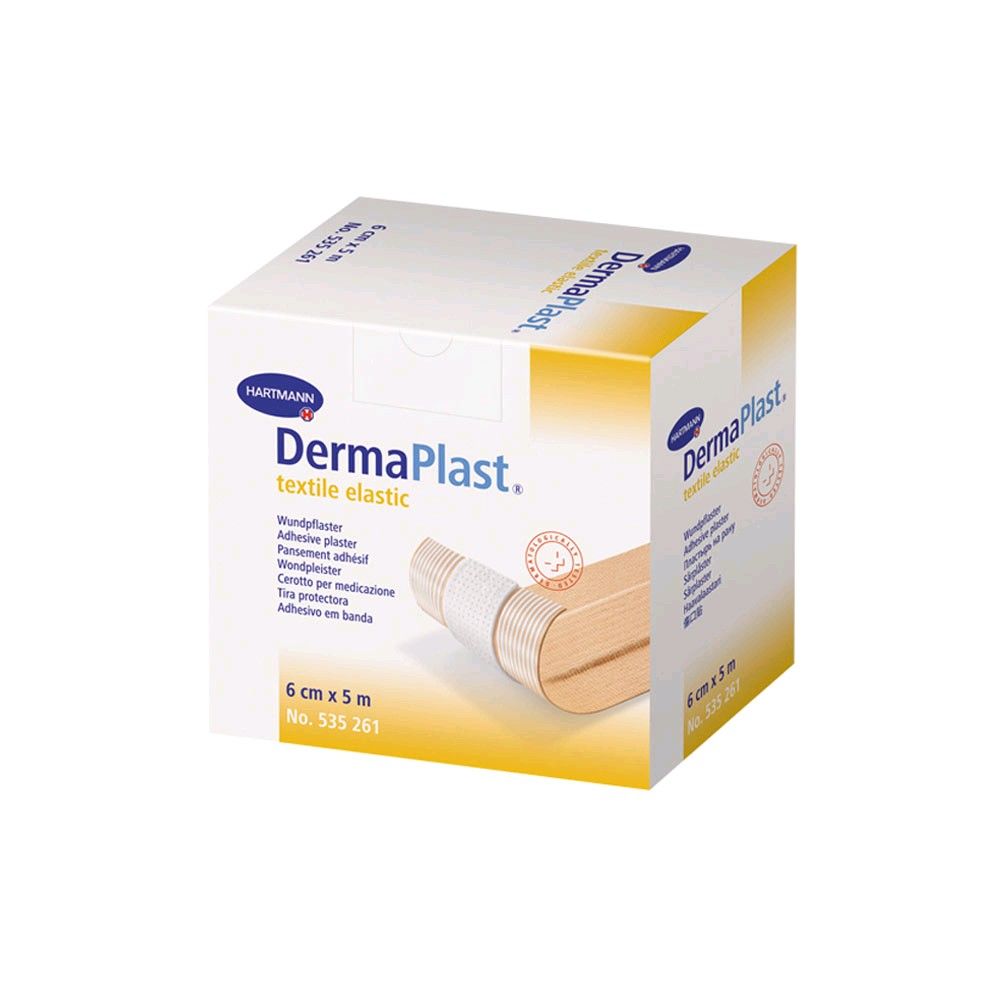 Hartmann DermaPlast textile, elastische Wundpflaster, 1 Rolle, 5 m