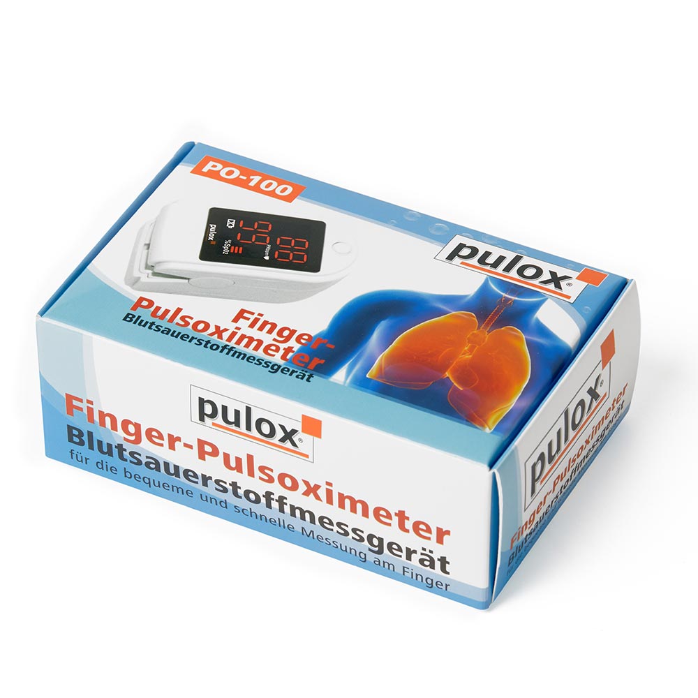 Pulox Finger-Pulsoximeter PO-100 Solo, mit LED-Anzeige, Weiß