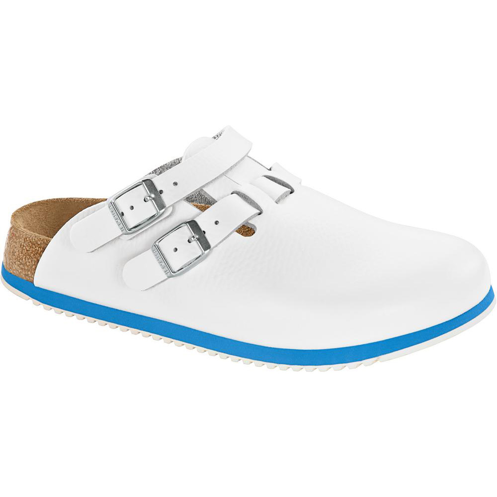 Birkenstock Kay SL Weichbettung, weiß-blau, Gr. 43