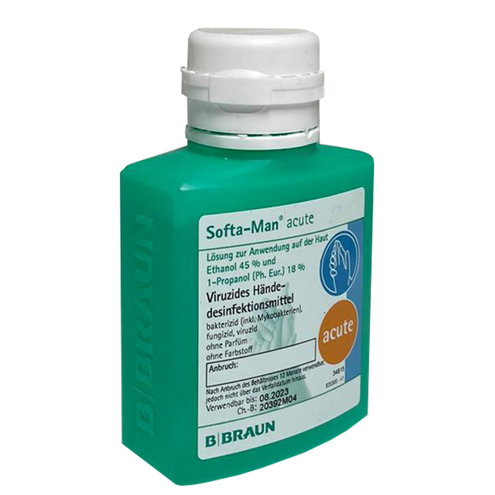 B.Braun Händedesinfektion Softa-Man® acute, Viruzides,100ml Fl.