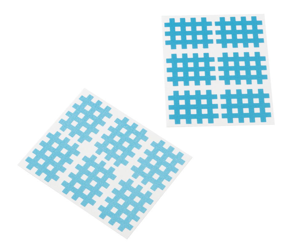 Cross Tape, Cross Patch, Gittertape, 3,6x2,8cm, 20 Bögen à 6 St, blau