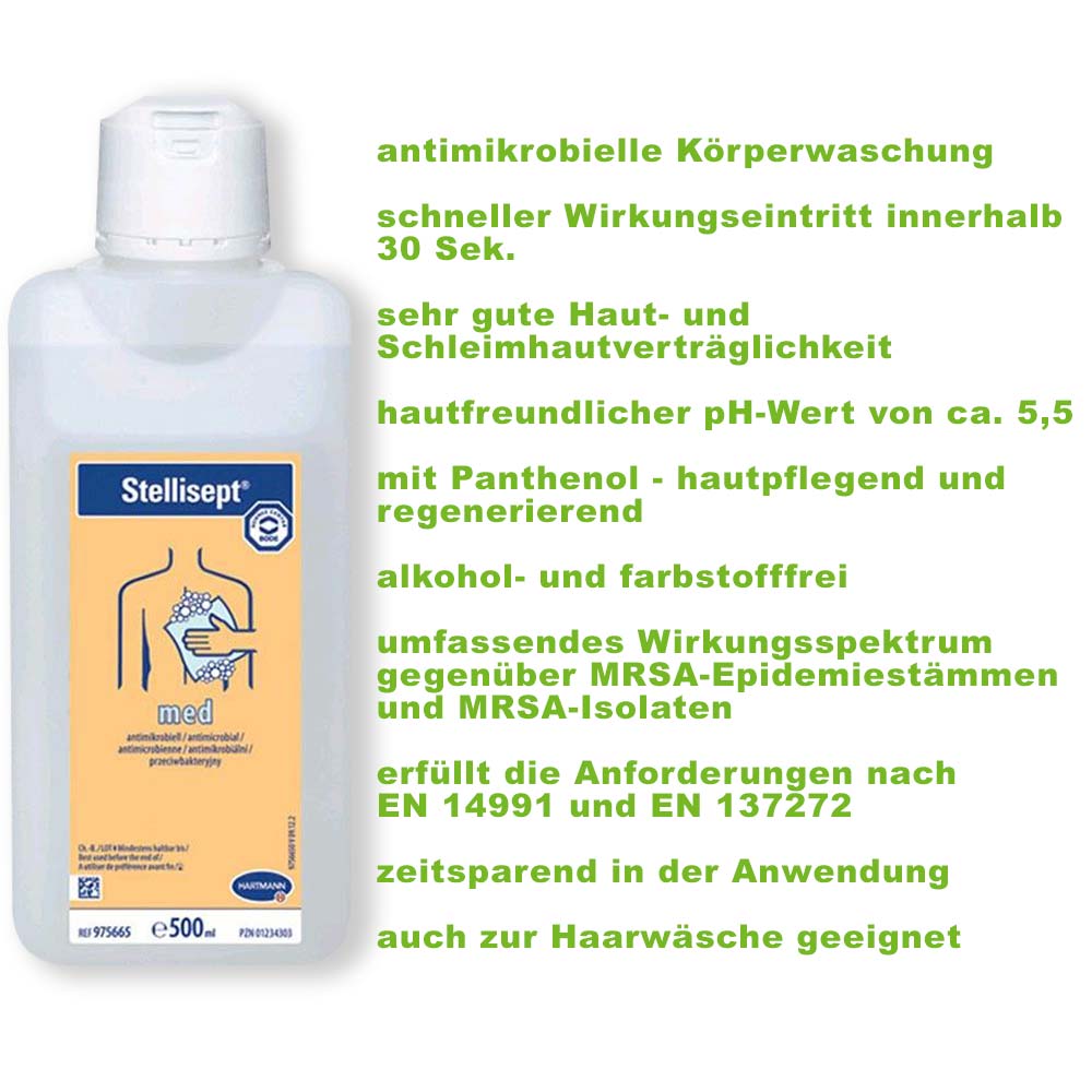 Stellisept med, antimikrobielle Waschlotion von Bode, 500 ml