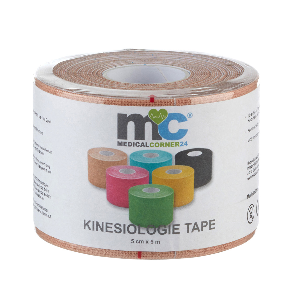 Power Kinesiologie Tapes, 5cm x 5m, 12 Rollen in sechs versch. Farben