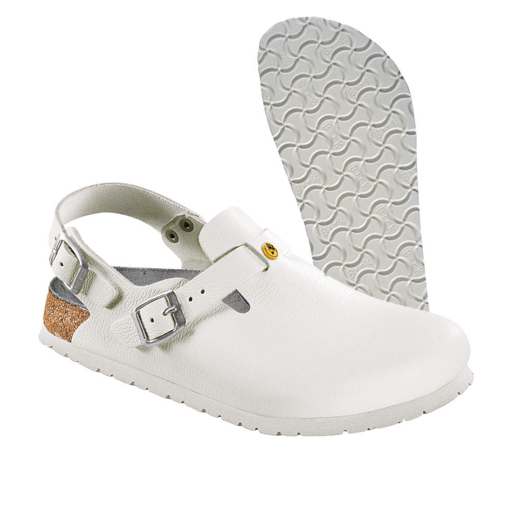 Birkenstock Tokio ESD, TÜV-geprüft, weiß, schmale Weite, Gr. 37