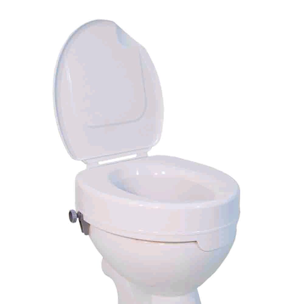 Careline Toilettensitzerhöhung CLEAN, Deckel, weiß, 225kg, 3 Höhen
