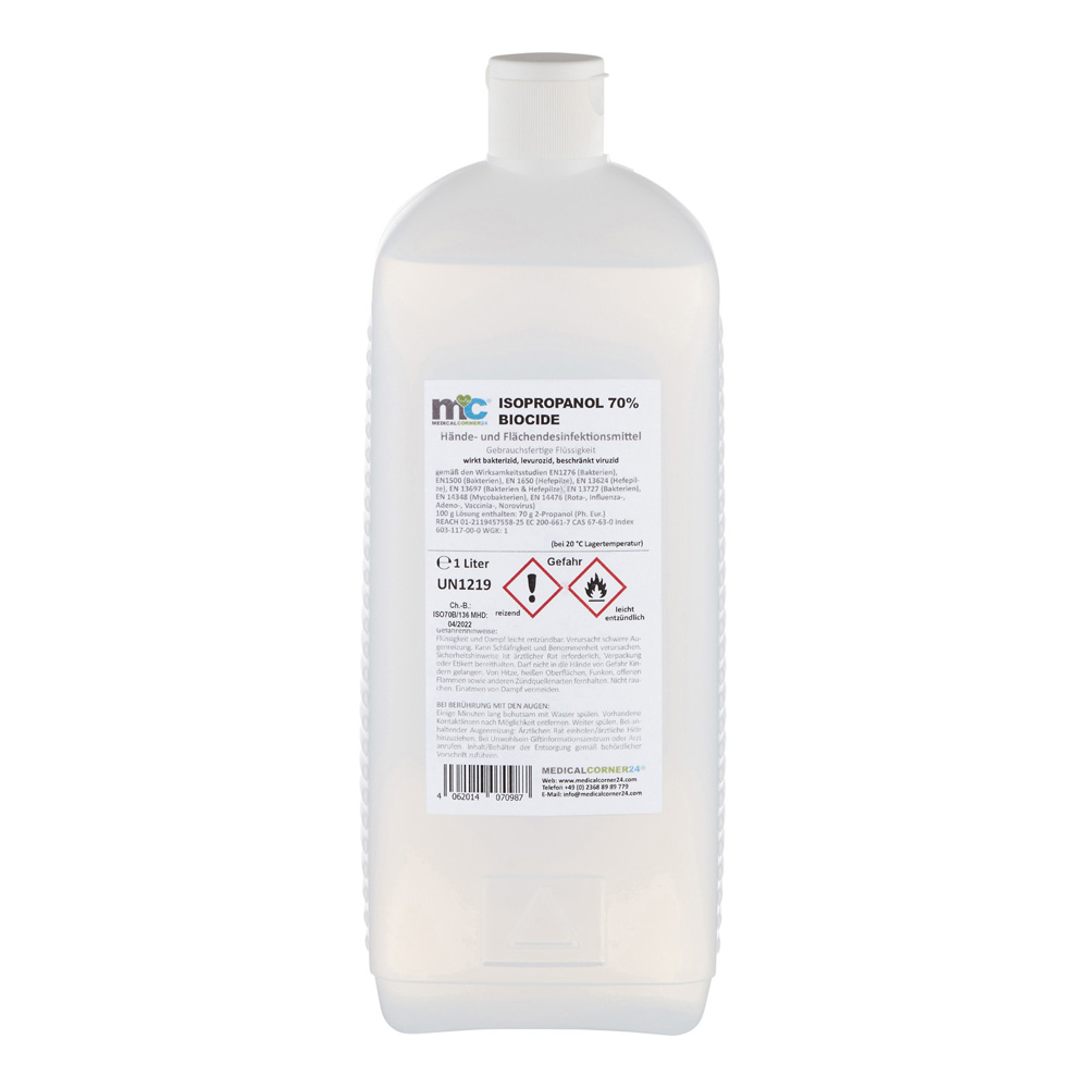 MC24® Hände-/Flächendesinfektion Biocide, Rechteckfl., Klappschar., 1L