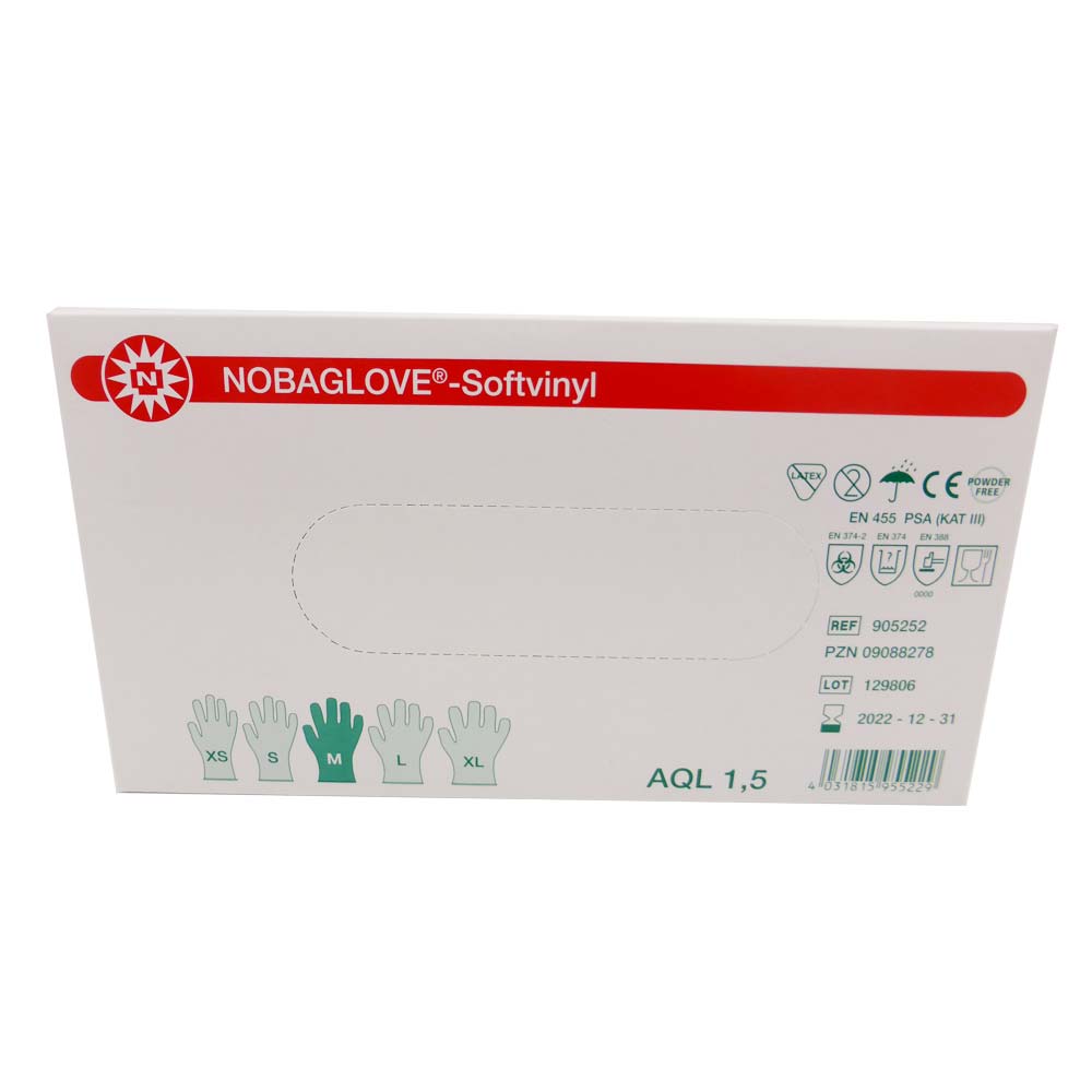 Noba NOBAGLOVE®-Softvinyl Einmal-Handschuhe, M, 100St