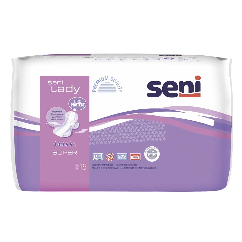 Seni Lady Inkontinenzeinlagen, atmungsaktiv, diskret, Super, 1x 15St