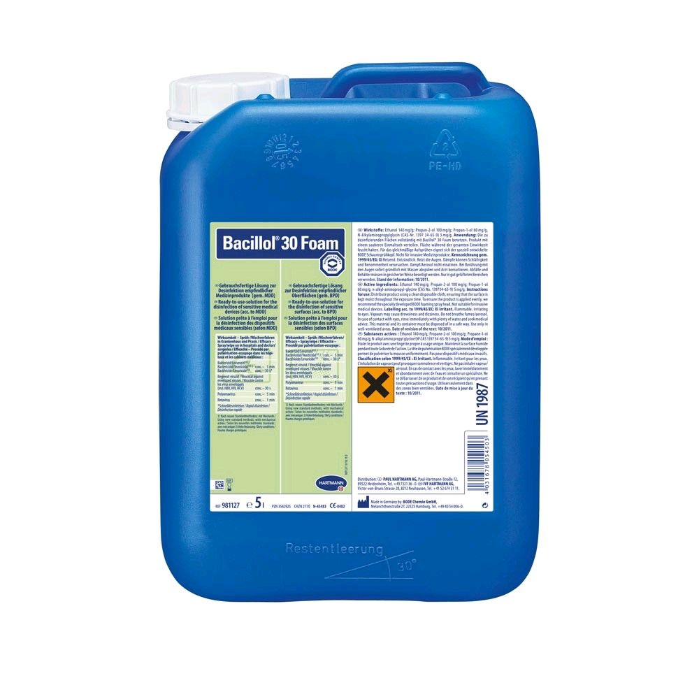 BODE Schnell-Desinfektionsmittel Bacillol® 30 Foam sensible Oberfläche