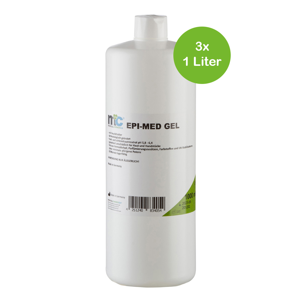 MC24 3 x 1 Liter Epi-Med Kontaktgel für IPL Behandlung, IPL-Gel