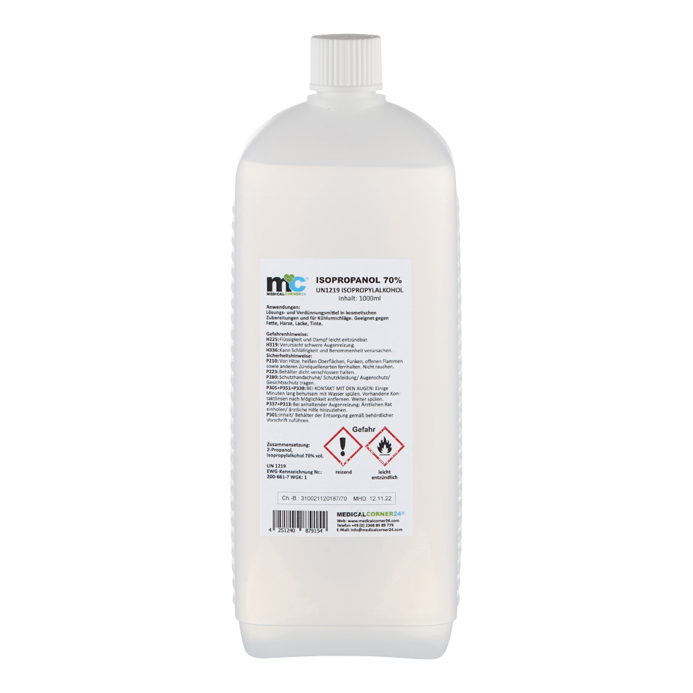 Isopropanol 70 %, Isopropylalkohol, Reinigung, 1.000 ml