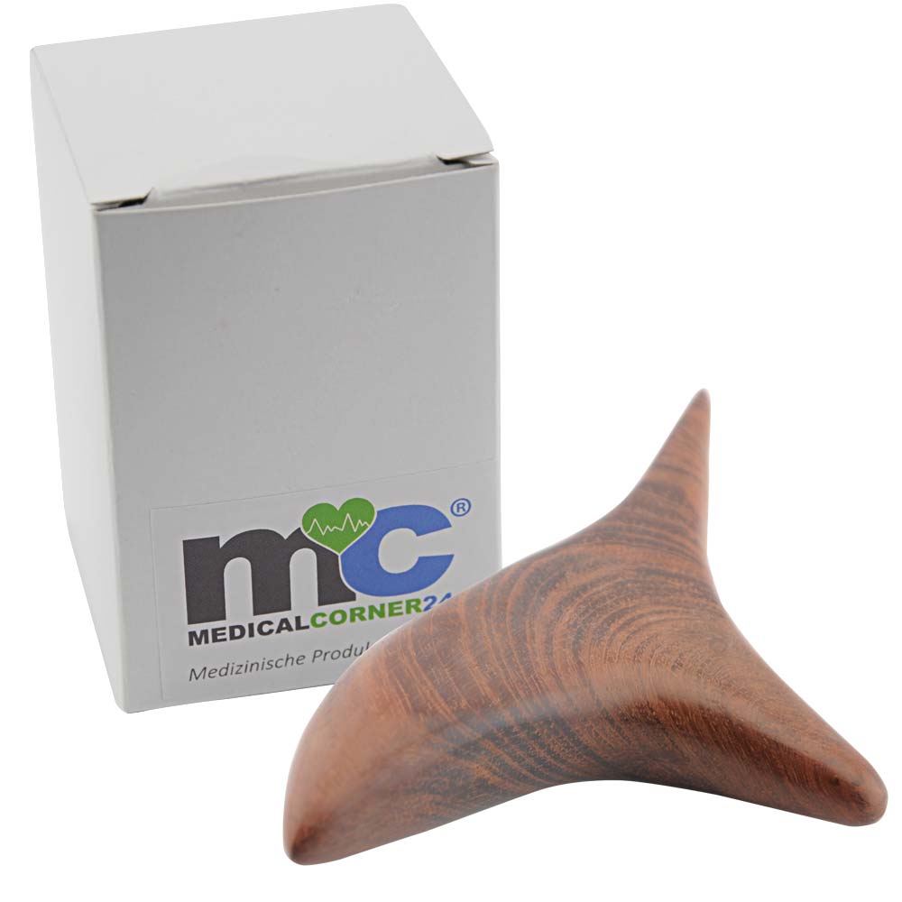 MC24® Massageholz Dreispitz Birdy, Hartholz, glatt, Triggerpunkt, 1St