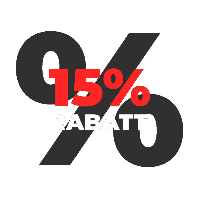 15% Rabatt 15% Rabatt