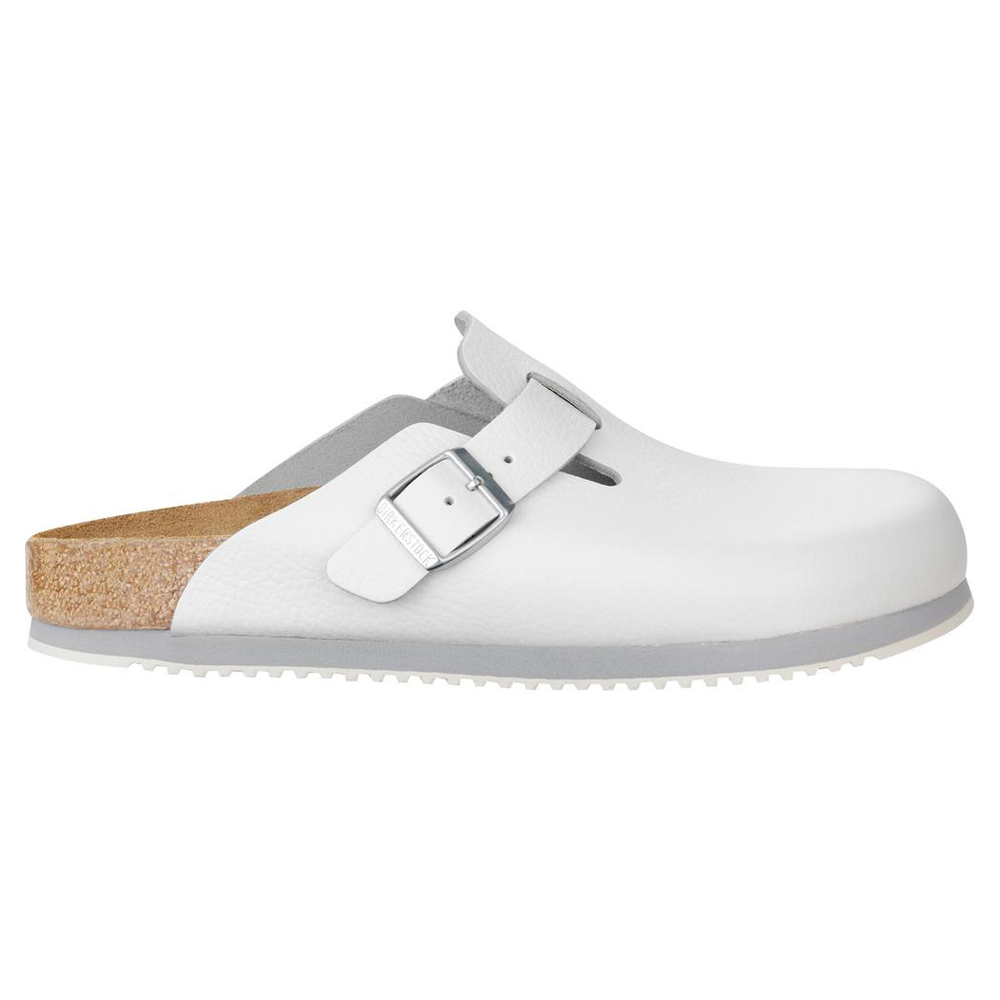 Birkenstock Boston SL Super Grip, Superlaufsohle, weiß, Gr. 44