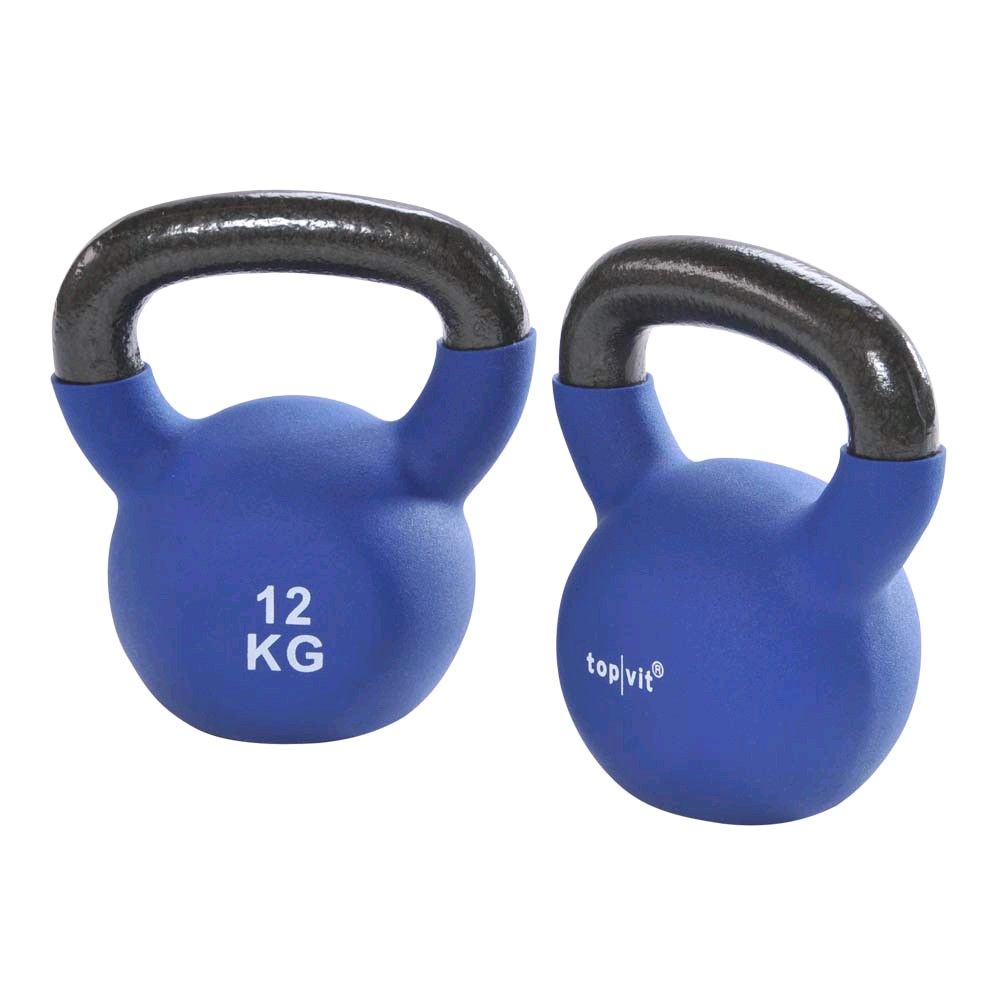 Pader Kugelhantel top|vit® kettle.bells, Neopren, 12,0 kg, blau, 1 St.