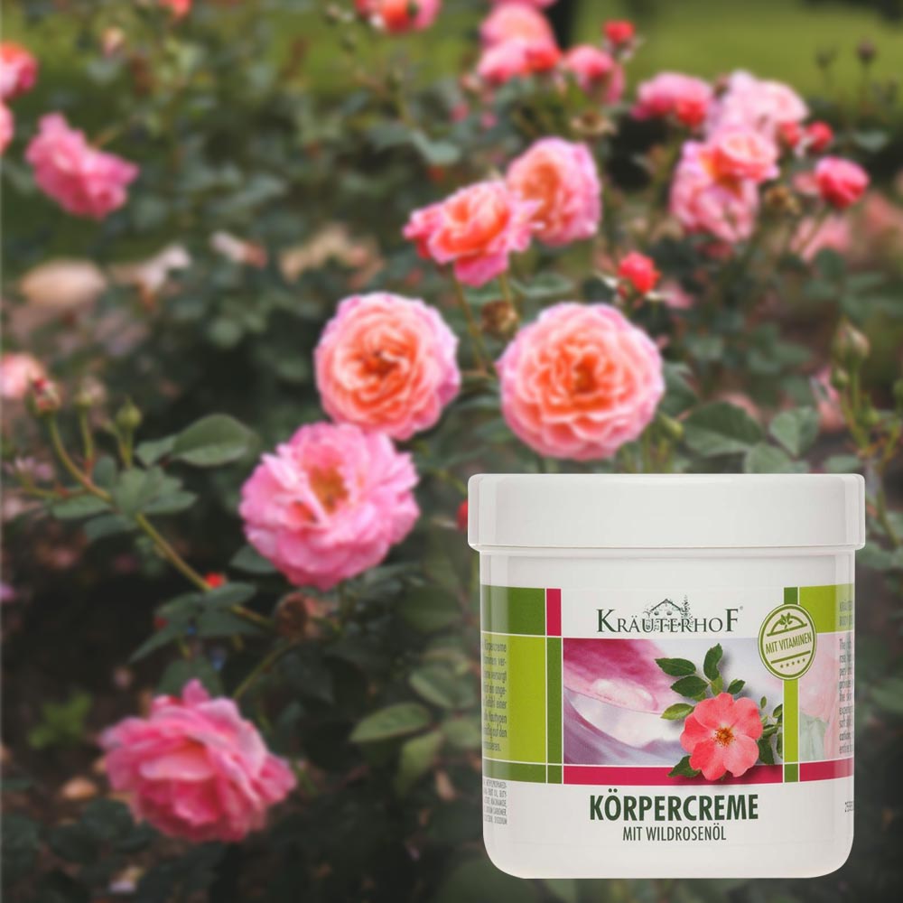 Asam Kräuterhof® Körpercreme mit Wildrosenöl, f. jede Haut, 250ml