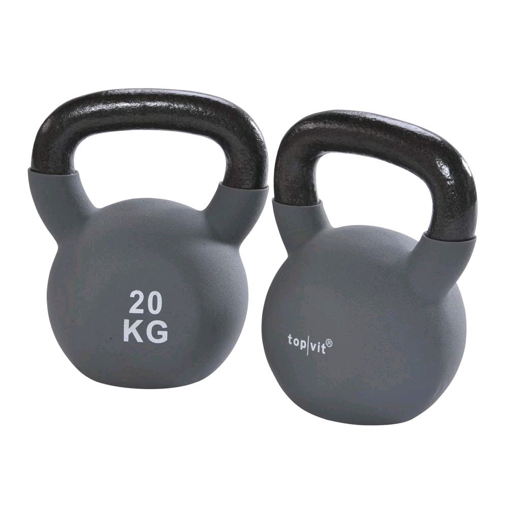 Pader Kugelhantel top|vit® kettle.bells, Neopren, 20,0 kg, grau, 1 St.