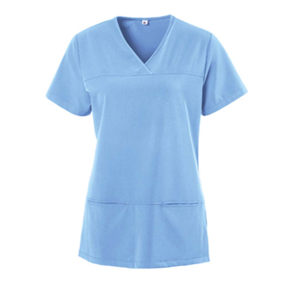 Exner Schlupfkasack X-Top, V-Ausschnitt, supersoft, light blue, M