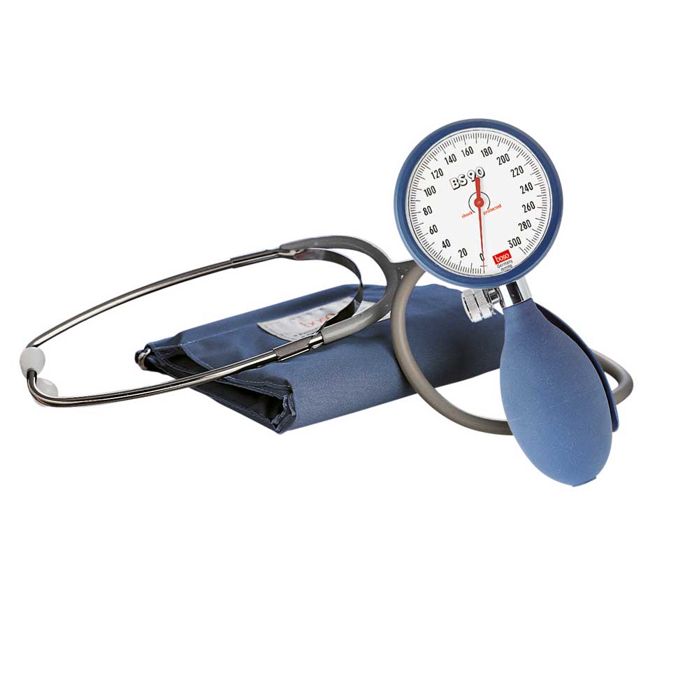 Boso klassisches Blutdruckmessgerät BS 90, mit Manschette und Stethoskop