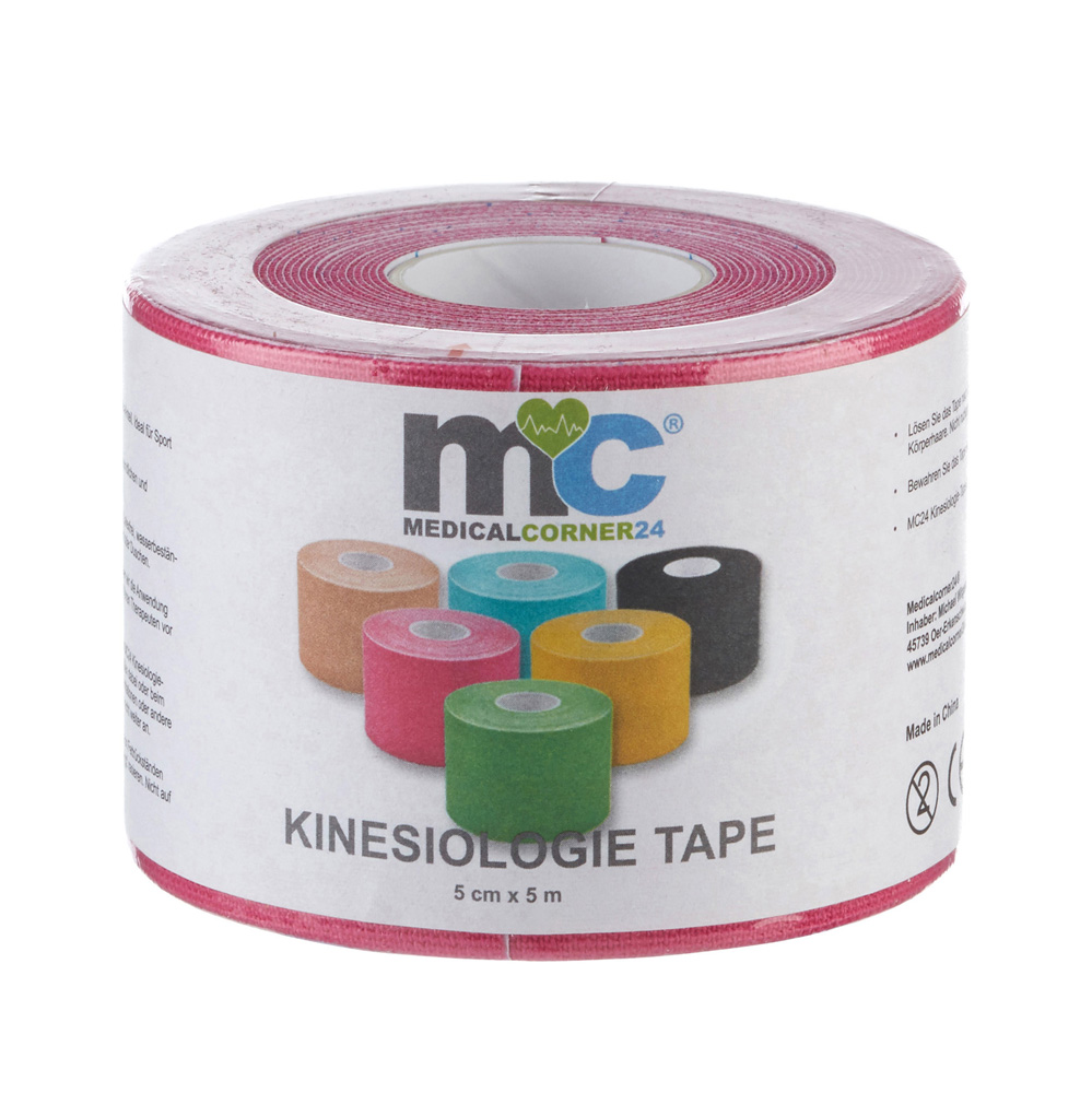 Power Kinesiologie Tape, 5 cm x 5 m, 1 Rolle, pink