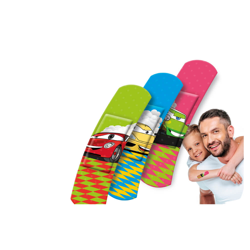 Lifemed® Pflasterstrips KIDS, 6 x 1,7cm, 10 Stück, Autos