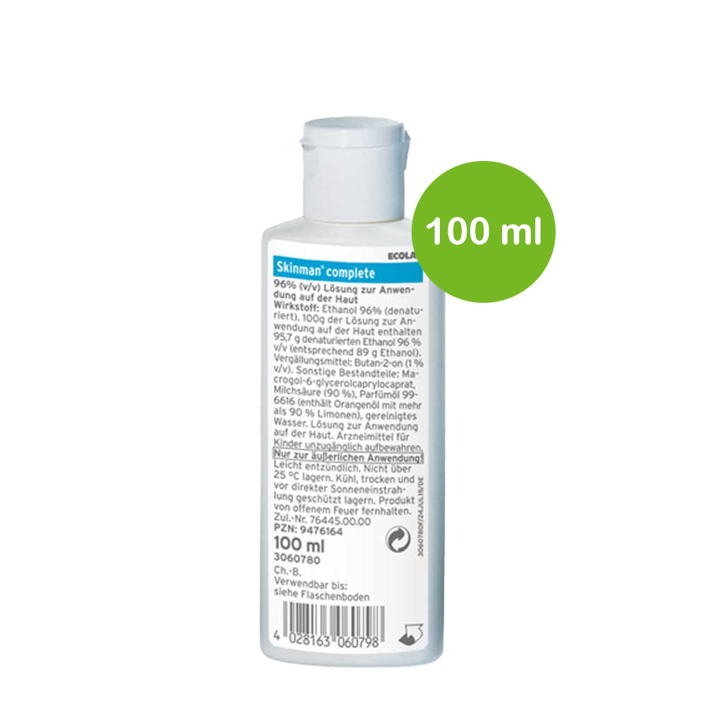 Ecolab Händedesinfektion Skinman Complete pure, 100 ml