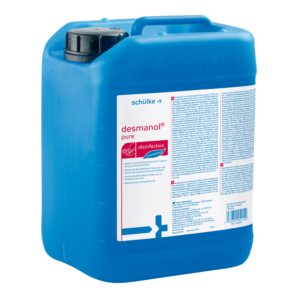 Schülke desmanol® pure Händedesinfektionsmittel, Hautschutz, 5 L