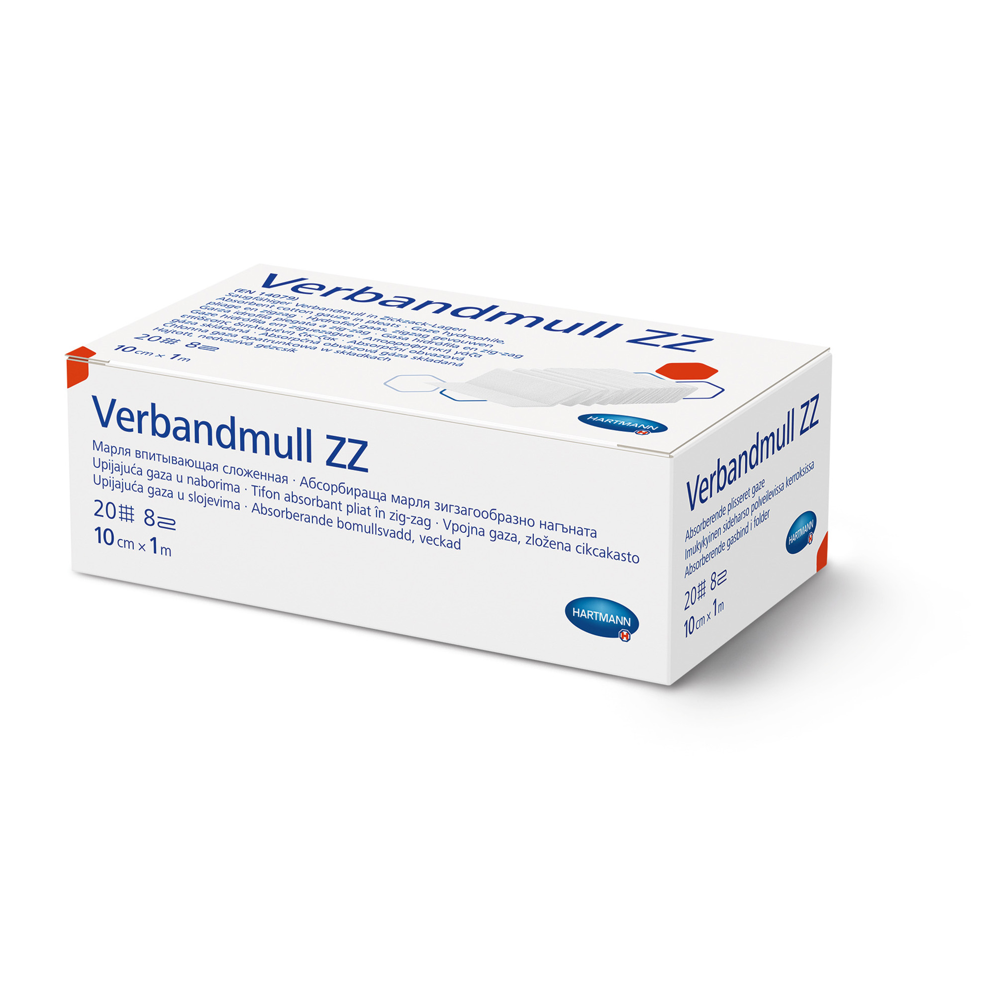 Hartmann Verbandmull ZZ in Zick-zack-Lagen, 1 Stück 10 cm x 1 m