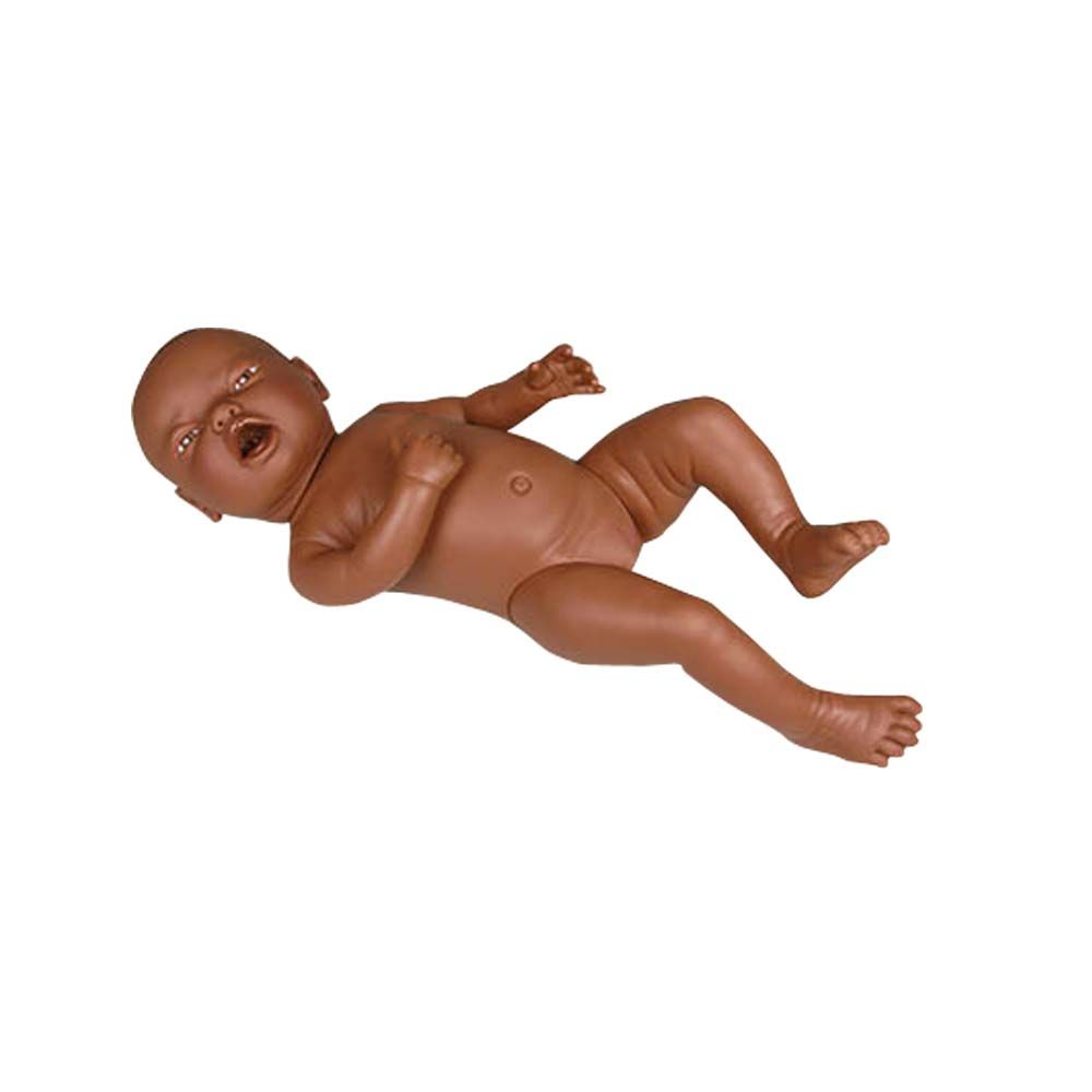 Erler Zimmer Neugeborenpuppe für Wickelübungen, dunkel/weiblich