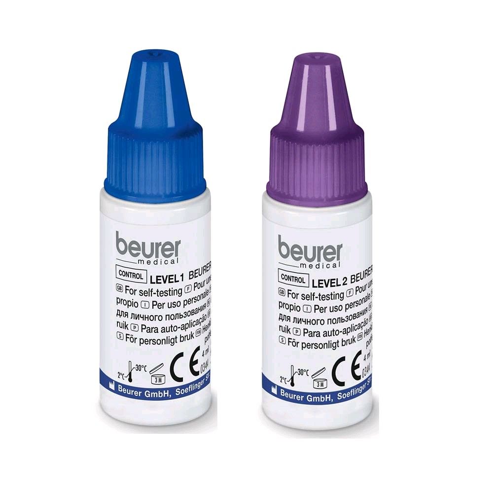 Beurer Kontrolllösung für Blutzuckermessgeräte GL 40, 2x 4 ml