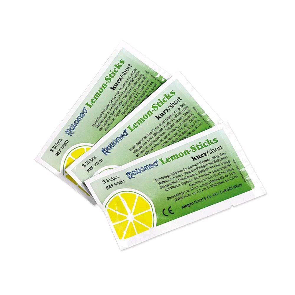 Ratiomed Lemon-Sticks, Mundpflege-Stäbchen, kurz, zuckerfrei, 25x 3 St