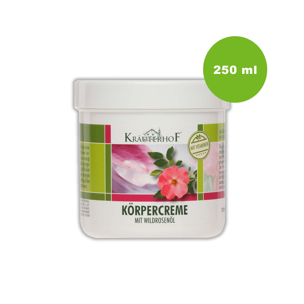 Asam Kräuterhof® Körpercreme mit Wildrosenöl, f. jede Haut, 250ml