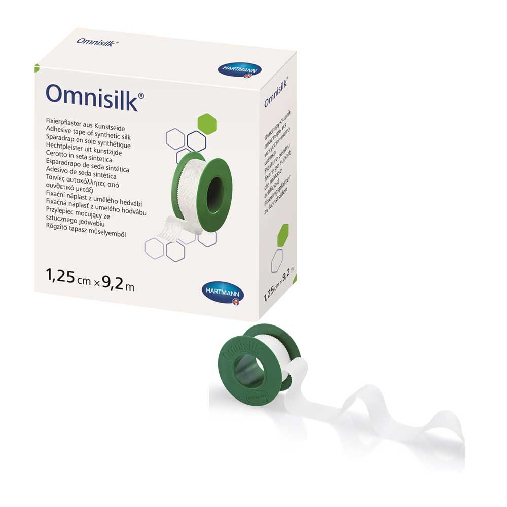 Hartmann Omnisilk Fixierpflaster, Kunstseide, 2,5cm x 9,2m, 1 Rolle