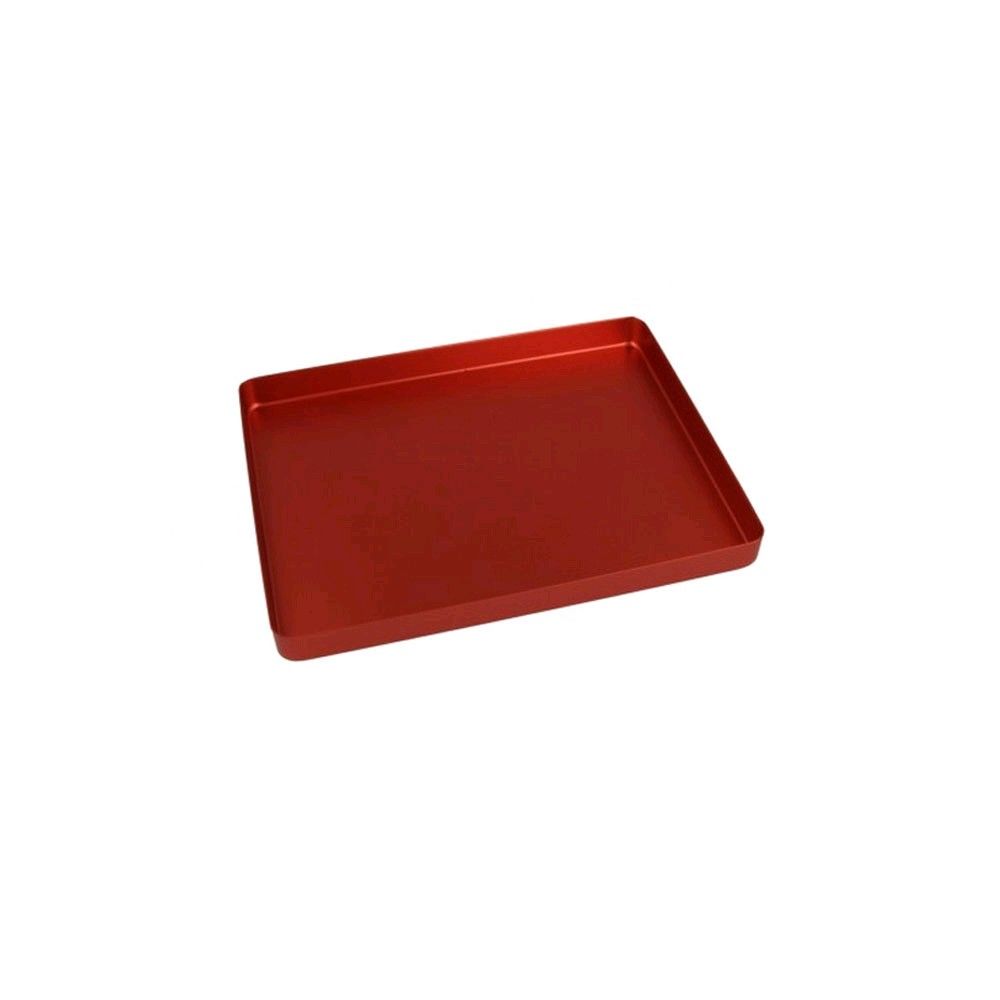 Euronda Mini-Tray Boden aus Aluminium, ungelocht, rot