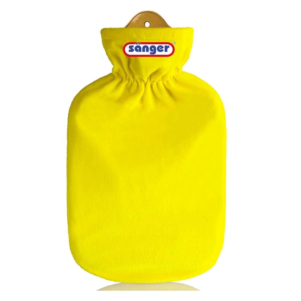 2 L Gummi-Wärmflasche mit Flauschbezug von Sänger, gleb