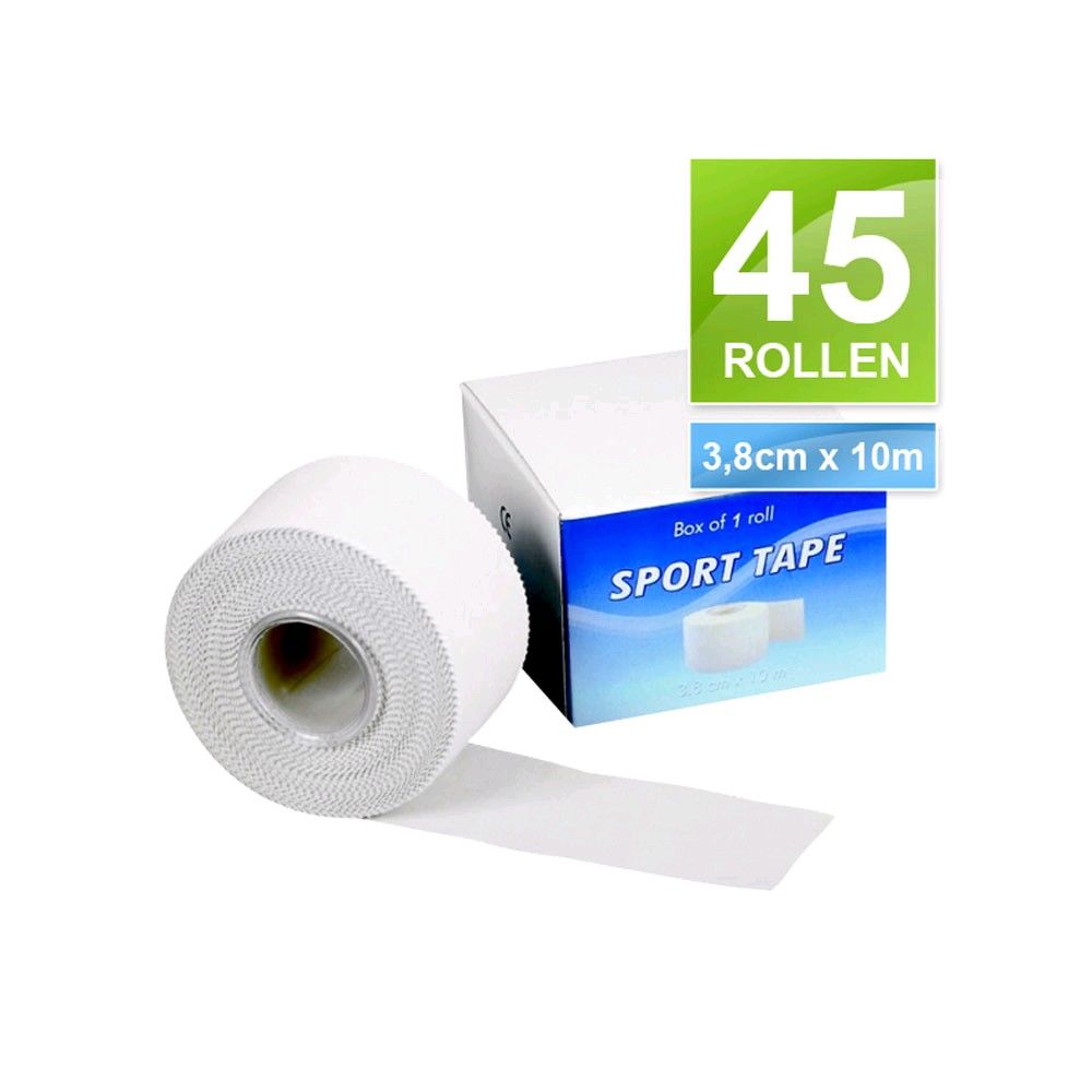 MSP sportTape, Tapeverband, 3,8 cm x 10 m, 45 Rollen, weiß, einzeln